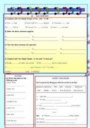 English Worksheet: be - have got