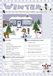 English Worksheet: Winter