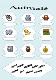 English worksheet: Animals