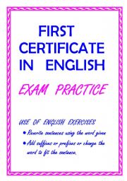 English Worksheet: FCE exercises