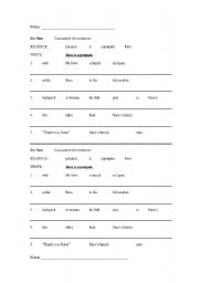 English worksheet: ESL