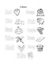 English Worksheet: Colours