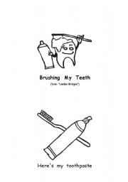 English Worksheet: brush my teeth minibook