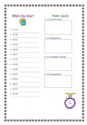 English worksheet: TIME