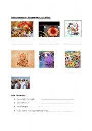 English worksheet: Religious festivals