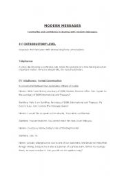 English Worksheet: Modern Messages 