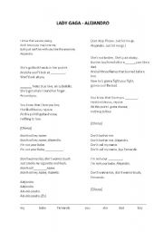 Lyrics (fill in the gaps) - Lady Gaga - Alejandro