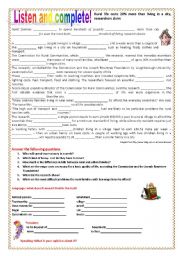 English Worksheet: Rural Life