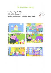 English Worksheet: My Birthday Party!