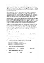 English Worksheet: Reading Quiz - Exercise