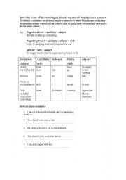 English Worksheet: Inversion