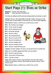 English Worksheet: Short Plays (1): Elves on Strike