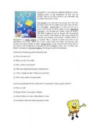 English Worksheet: Sponge Bob - Reading