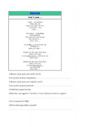 English Worksheet: 