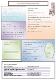 English Worksheet: Present simple and present progressive