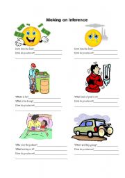 English Worksheet: Making an Inference - Introduction