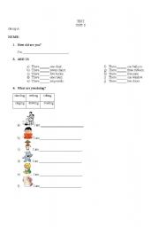 English worksheet: Test 