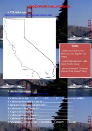 English worksheet: California