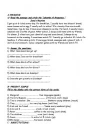 English Worksheet: Present Smple Tense