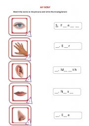 English Worksheet: Five senses