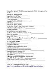 English Worksheet: Geography of Spain