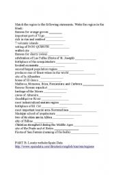 English worksheet: Geography of Spain