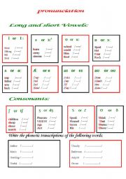 English Worksheet: Pronunciation