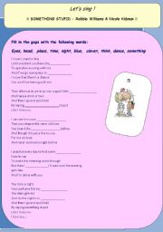 English Worksheet: Song: ♫ SOMETHING STUPID - Robbie Williams & Nicole Kidman ♫