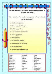 English Worksheet: Synonyms - replace those boring words!