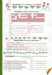 English Worksheet: Three christmas ghosts: Past, present and Future review 