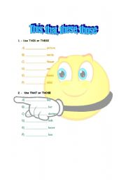 English Worksheet: This, that, these, those