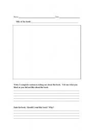 English worksheet: Rate that Book