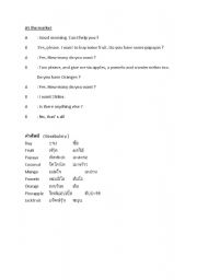 English Worksheet: Conversation: At the Market