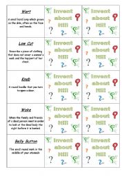 English Worksheet: Invent about it