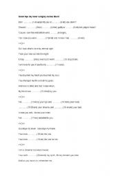 English Worksheet: Goodbye my lover lyrics