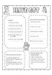 English Worksheet: TEST HAVE GOT