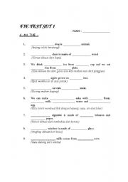 English Worksheet: a, an, the, -