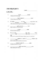 English worksheet: a, an, the, -