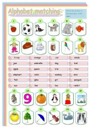 English Worksheet: Alphabet matching