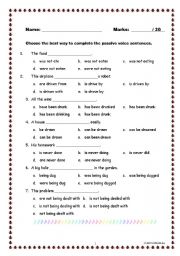 English Worksheet: Passive Voice_MC