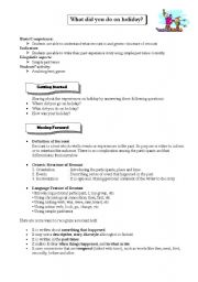 English worksheet: recount text