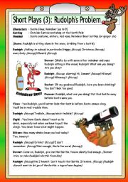 English Worksheet: Short Plays (3): Rudolphs Problem