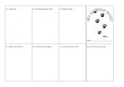English worksheet: My animals book mini book/booklet