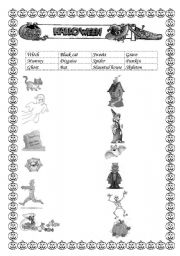 English Worksheet: Halloween vocabulary