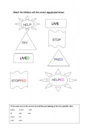 English worksheet: Past Tense of regular verbs