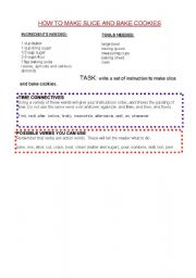English Worksheet: Baking instructions