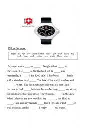 English Worksheet: Describing Objects _ a watch