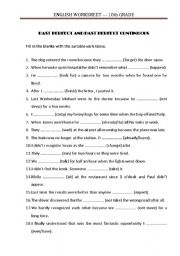 English Worksheet: Past Perfect and Past Perfect Continuous