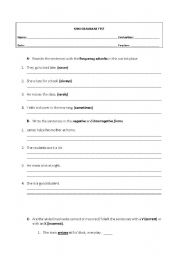 English worksheet: Present simple and Continuous Mini Test