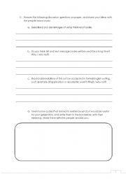 English Worksheet: Text Messaging E & Glossary & Key